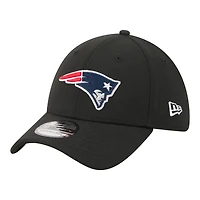 Men's New Era  Black England Patriots Core Team 39THIRTY Flex Hat