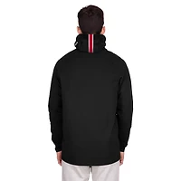 Sweat à capuche fonctionnel noir New Era England Patriots Fandom Balaclava pour homme avec rayures tri-blend