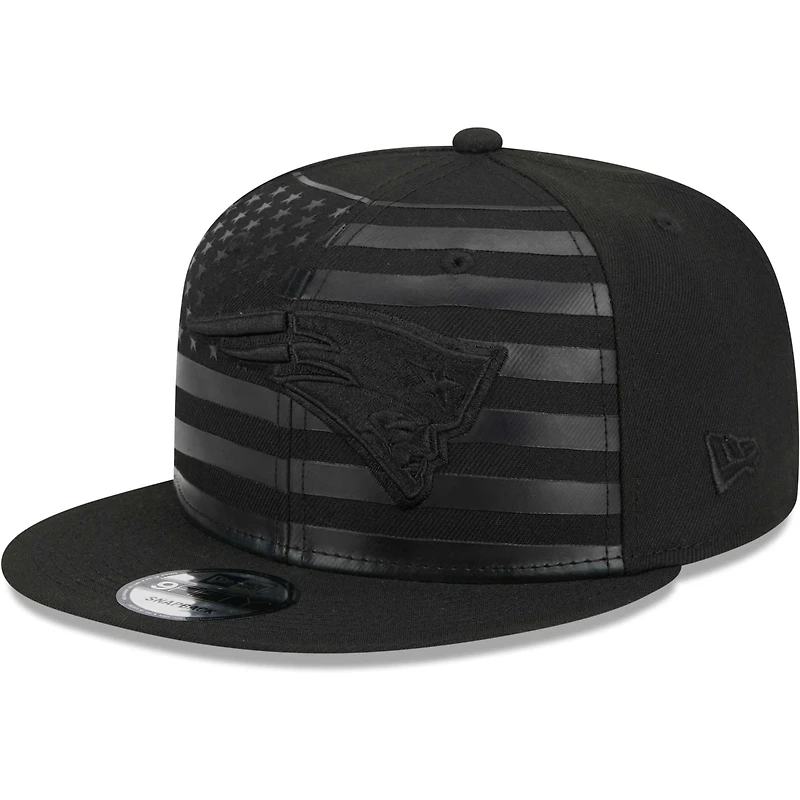 Casquette New Era New England Patriots Independent 9FIFTY Snapback noire pour homme