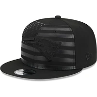 Casquette New Era New England Patriots Independent 9FIFTY Snapback noire pour homme