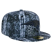 Casquette ajustée Shibori 59FIFTY noire des New England Patriots Era pour hommes