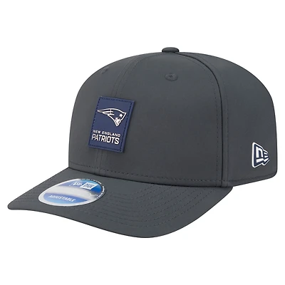 Men's New Era Charcoal New England Patriots 2025 Sideline Cold Weather 9SEVENTY Adjustable Hat