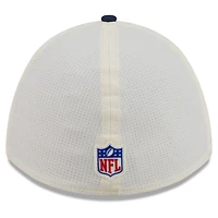 Men's New Era  Cream/Navy England Patriots 2026 NFL Training Camp 39THIRTY M-Crown Flex Hat