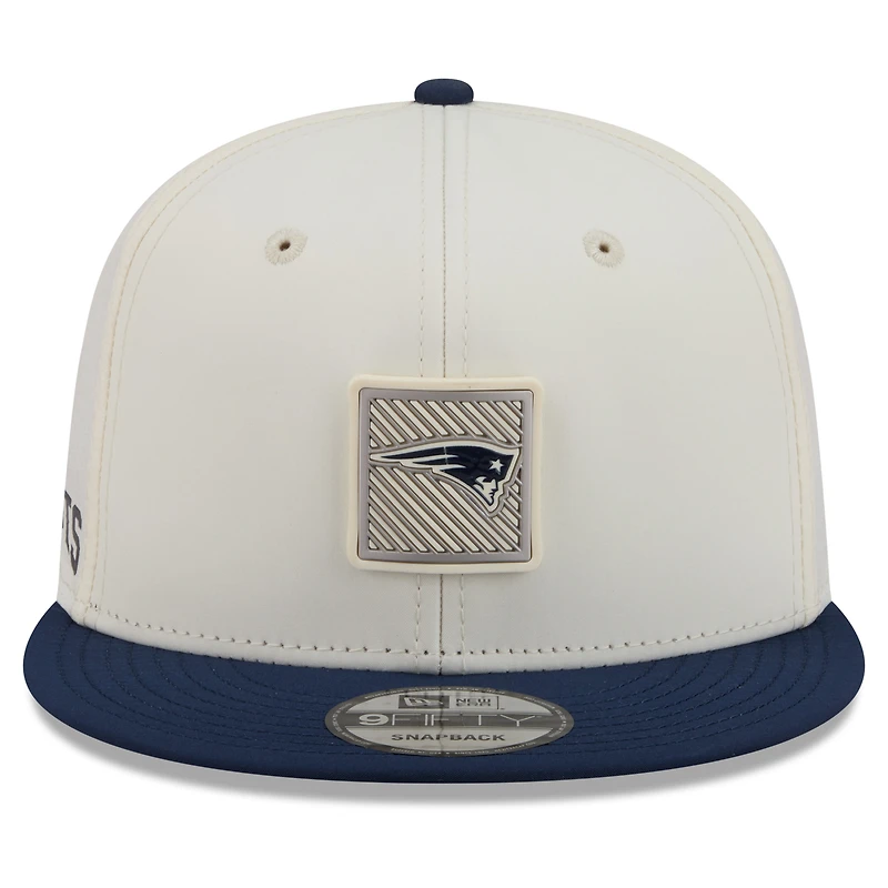 Men's New Era Cream/Navy New England Patriots 2026 NFL Training Camp 9FIFTY Snapback Hat