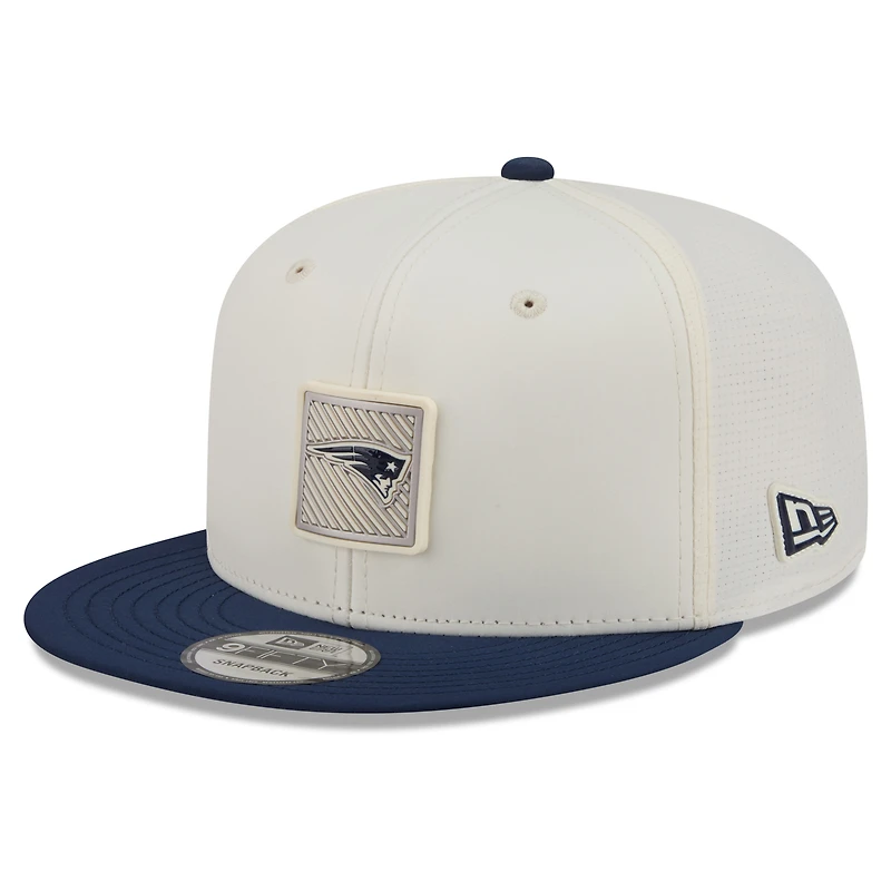 Men's New Era Cream/Navy New England Patriots 2026 NFL Training Camp 9FIFTY Snapback Hat