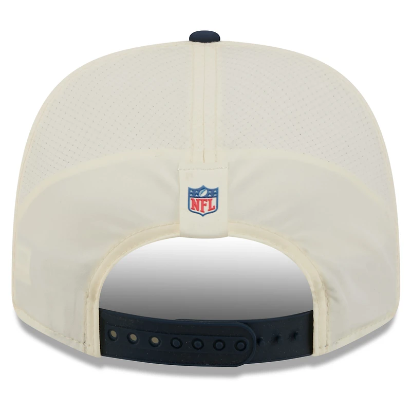 Casquette ajustable New Era crème/marine New England Patriots 2026 NFL Training Camp 9SEVENTY pour homme