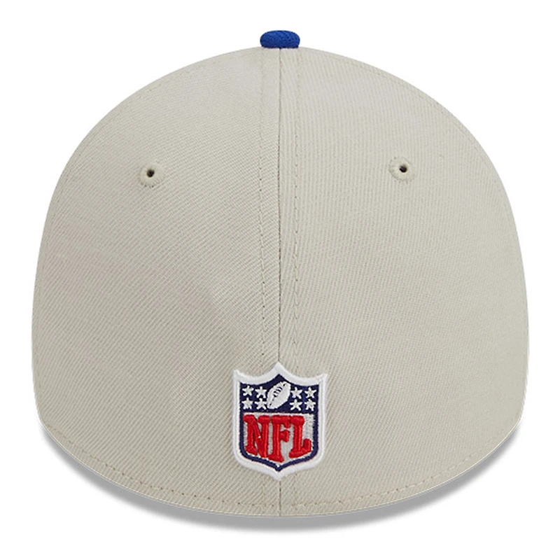 Casquette Flex Line Historic 39THIRTY Sideline New Era pour homme, crème/royal England Patriots 2023