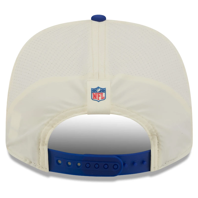 Men's New Era Cream/Royal New England Patriots 2026 NFL Training Camp 9SEVENTY Adjustable Hat