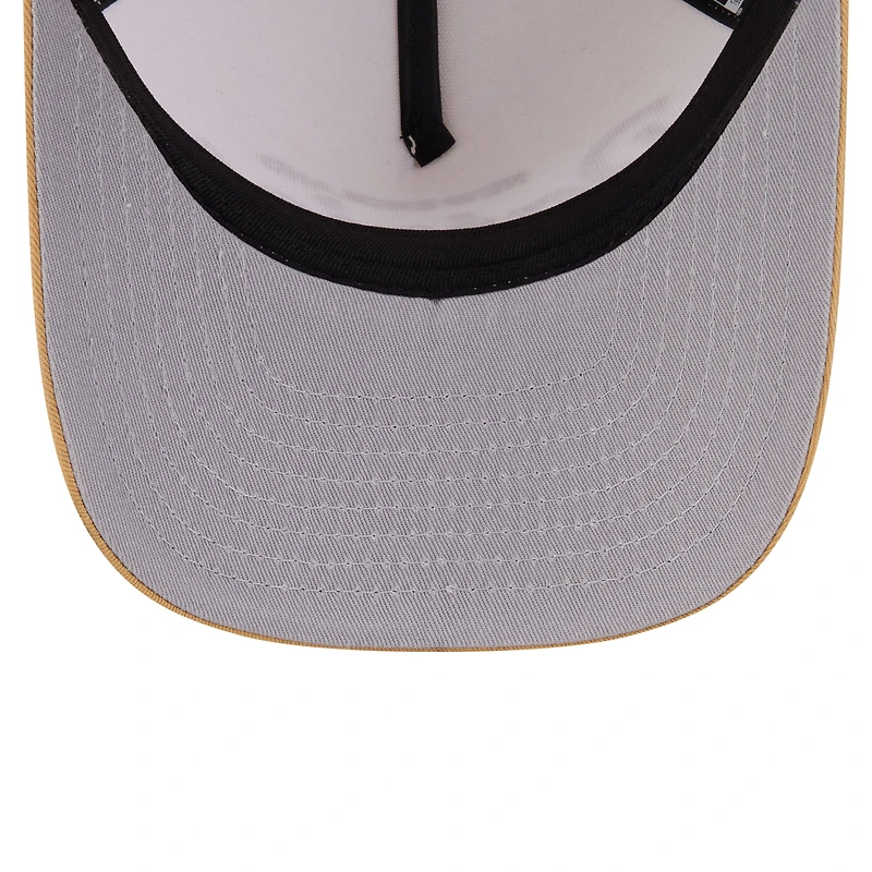 Men's New Era Cream New England Patriots Herringbone 9FIFTY A-Frame Snapback Hat
