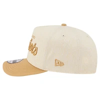 Men's New Era  Cream New England Patriots Herringbone 9FIFTY A-Frame Snapback Hat