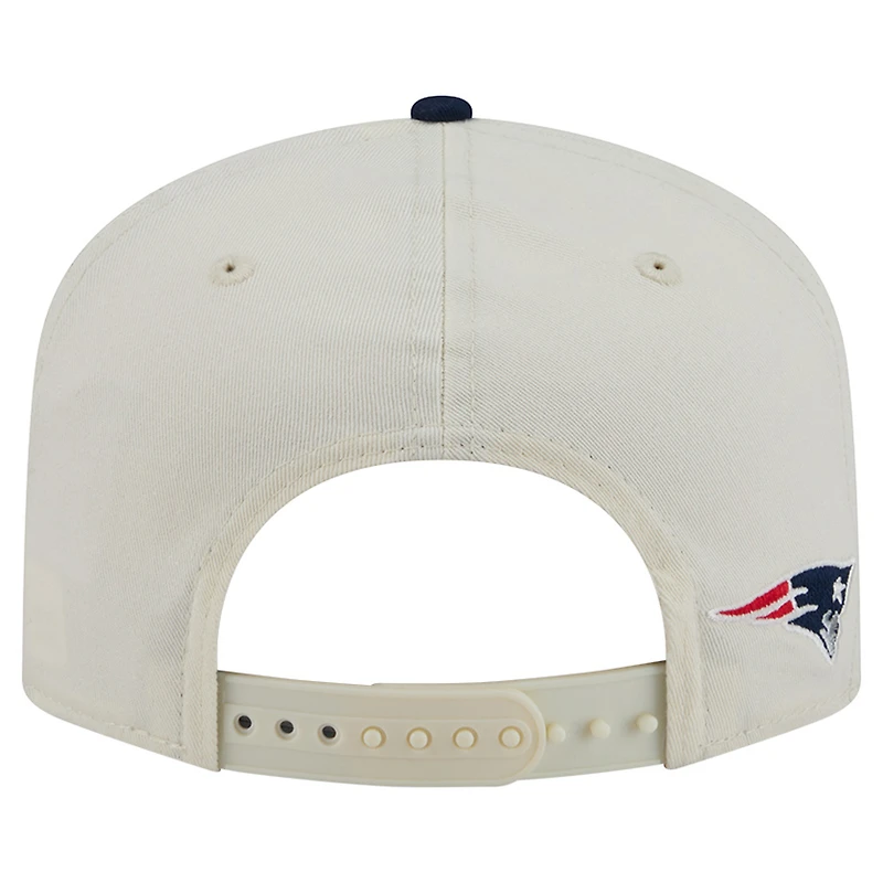 Casquette ajustable New Era crème New England Patriots Script 19TWENTY pour homme
