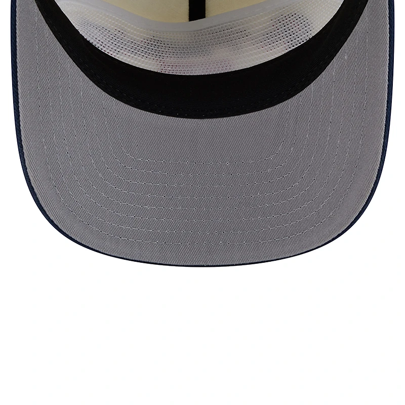 Men's New Era Cream New England Patriots Script 19TWENTY Adjustable Hat