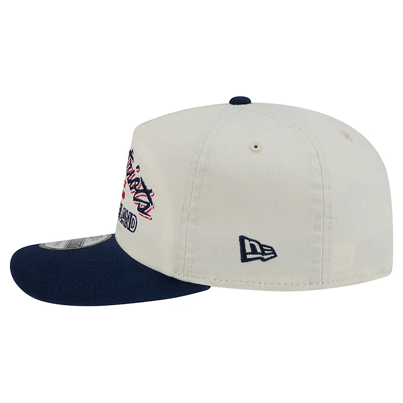 Casquette ajustable New Era crème New England Patriots Script 19TWENTY pour homme