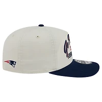 Men's New Era Cream New England Patriots Script 19TWENTY Adjustable Hat