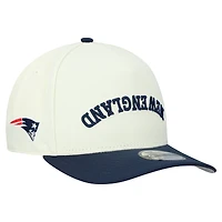 Men's New Era  Cream New England Patriots Upside Down 9FIFTY A-Frame Snapback Hat
