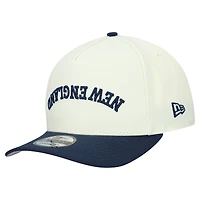 Men's New Era  Cream New England Patriots Upside Down 9FIFTY A-Frame Snapback Hat