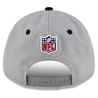 Men's New Era Gray/Black New England Patriots 2025 AFC East Division Champions Locker Room Trophy Collection 9FORTY Adjustable Hat