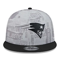 Casquette Snapback 9FIFTY New England Patriots Inspire Change New Era pour hommes, gris/noir