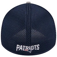 Casquette flexible 39THIRTY New England Patriots Pipe Era pour hommes, gris/bleu marine