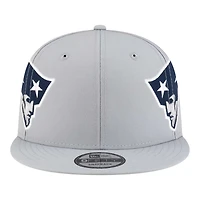 Casquette Snapback 9FIFTY grise New Era pour homme avec logo New England Patriots