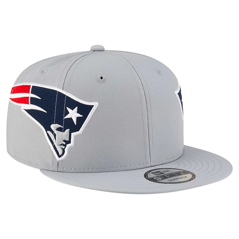 Casquette Snapback 9FIFTY grise New Era pour homme avec logo New England Patriots