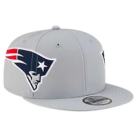Casquette Snapback 9FIFTY grise New Era pour homme avec logo New England Patriots