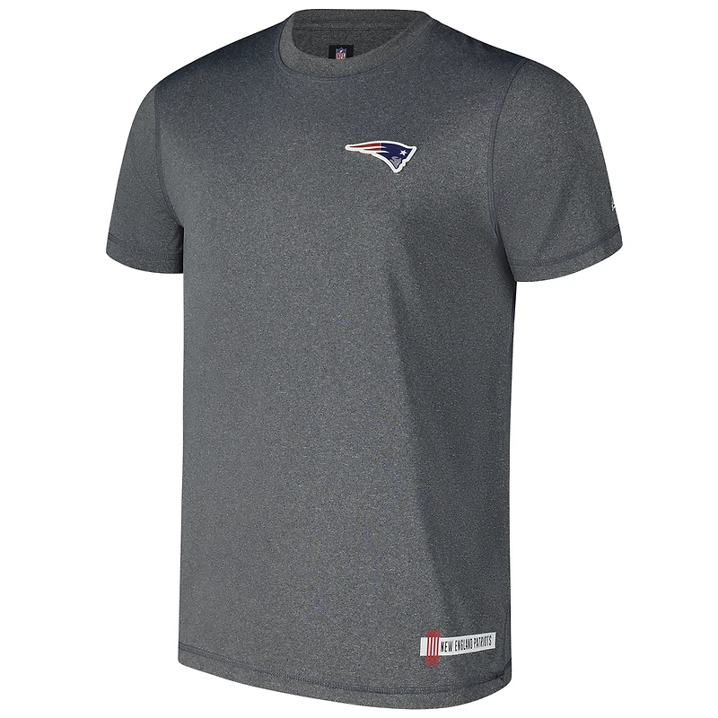 T-shirt New Era pour homme, bleu marine chiné, camp d'entraînement des England Patriots 2024 NFL