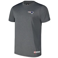 T-shirt New Era pour homme, bleu marine chiné, camp d'entraînement des England Patriots 2024 NFL