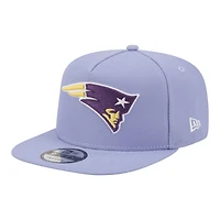 Casquette snapback New Era Bloom A-Frame 9FIFTY pour homme, couleur lavande, New England Patriots