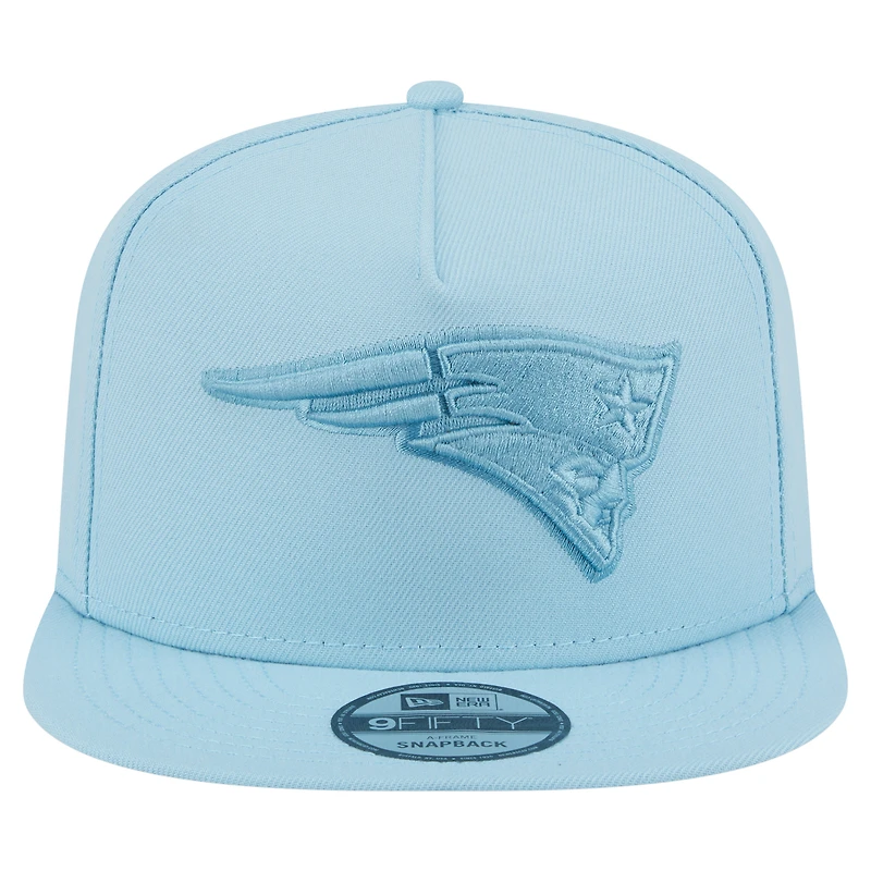 Casquette snapback New Era bleu clair New England Patriots Color Pack A-Frame 9FIFTY pour homme
