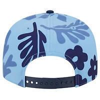 Casquette Snapback 9FIFTY bleu clair New England Patriots Leafy New Era pour hommes
