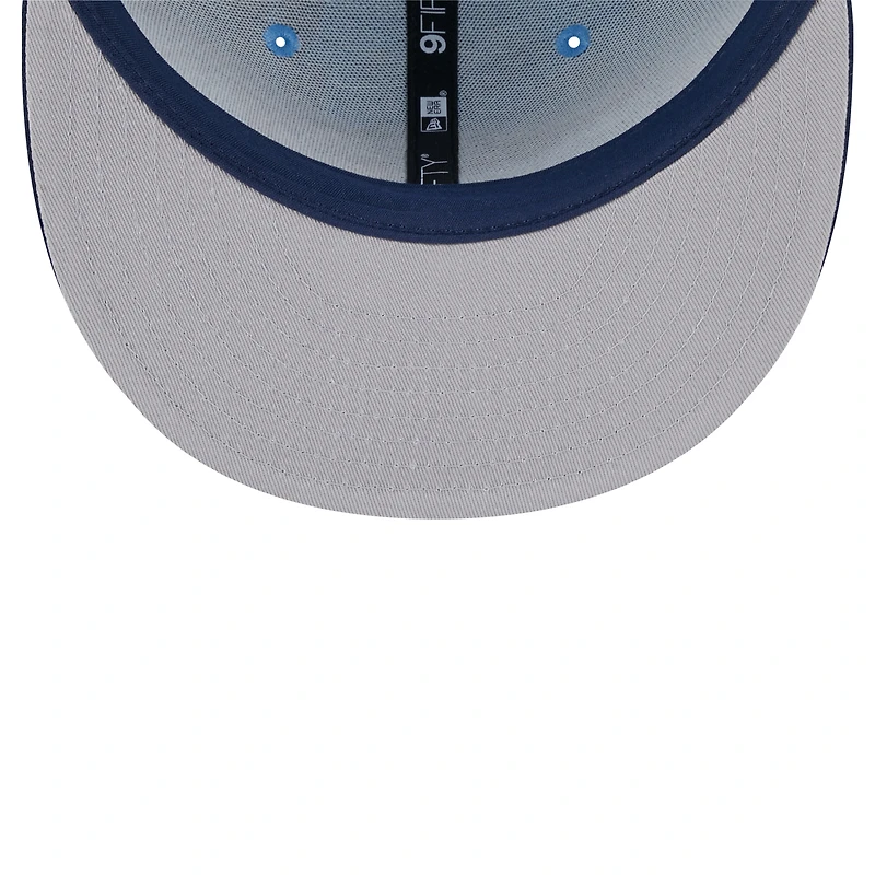 Casquette Snapback 9FIFTY bleu clair New England Patriots Leafy New Era pour hommes