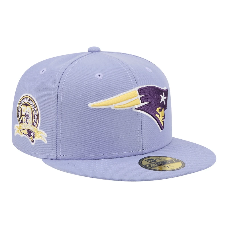 Men's New Era Light Purple England Patriots Lavender Bloom 59FIFTY Fitted Hat