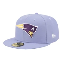 Men's New Era Light Purple England Patriots Lavender Bloom 59FIFTY Fitted Hat