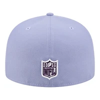 Casquette ajustée New Era 59FIFTY pour homme, couleur violet clair, motif England Patriots Lavender Bloom