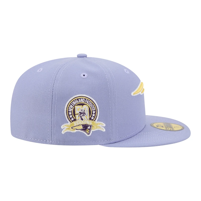 Casquette ajustée New Era 59FIFTY pour homme, couleur violet clair