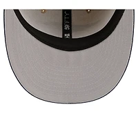 Men's New Era  Natural/Navy England Patriots Pre-Curved Twine 59FIFTY Fitted Hat