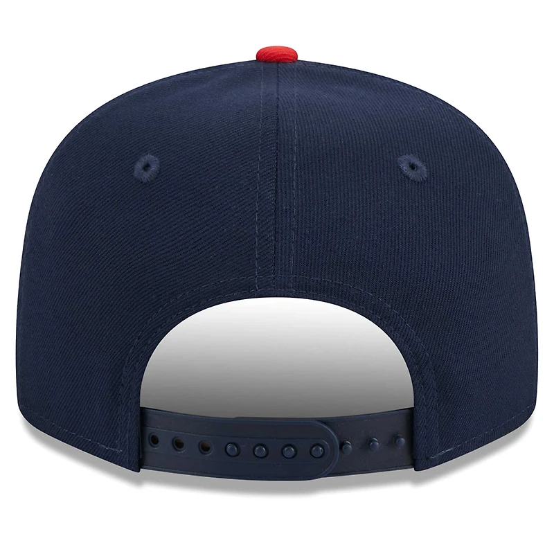 Casquette Snapback 9FIFTY New England Patriots Headline New Era pour hommes, bleu marine/rouge