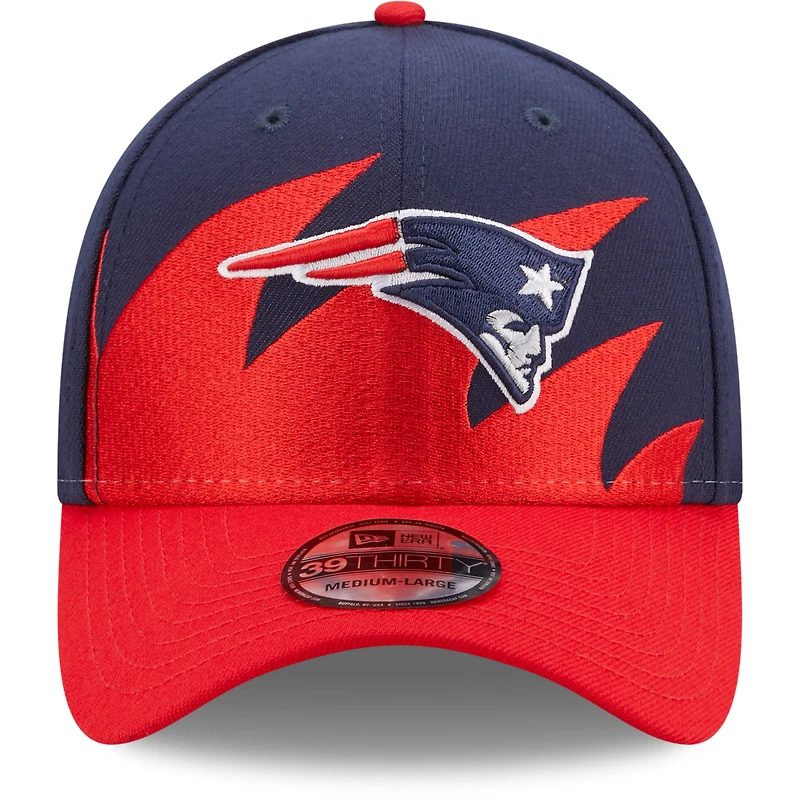 New Era bleu marine/rouge England Patriots Surge 39THIRTY pour homme - Casquette flex