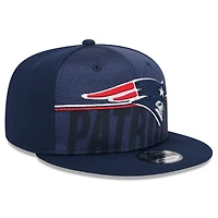Casquette Snapback 9FIFTY New England Patriots 2023 NFL Training Camp New Era pour homme, bleu marine