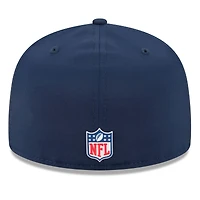 Casquette ajustée New Era 59FIFTY bleu marine England Patriots 2025 Sideline pour homme