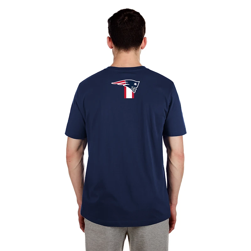 Men's New Era Navy England Patriots 3rd Down High Density Print T-Shirt