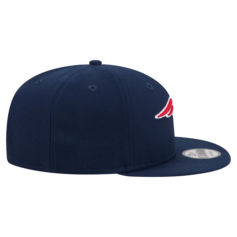 Casquette snapback New Era 9FIFTY bleu marine pour homme, New Era New England Patriots