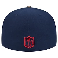 Casquette ajustée New Era 59FIFTY bleu marine England Patriots Active Two-Tone Camo pour homme