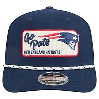 Casquette extensible à pression New Era bleu marine New England Patriots Chant 9SEVENTY pour homme