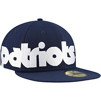Casquette ajustée 59FIFTY à carreaux New Era England Patriots pour hommes, bleu marine