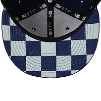 Casquette ajustée 59FIFTY à carreaux New Era England Patriots pour hommes, bleu marine