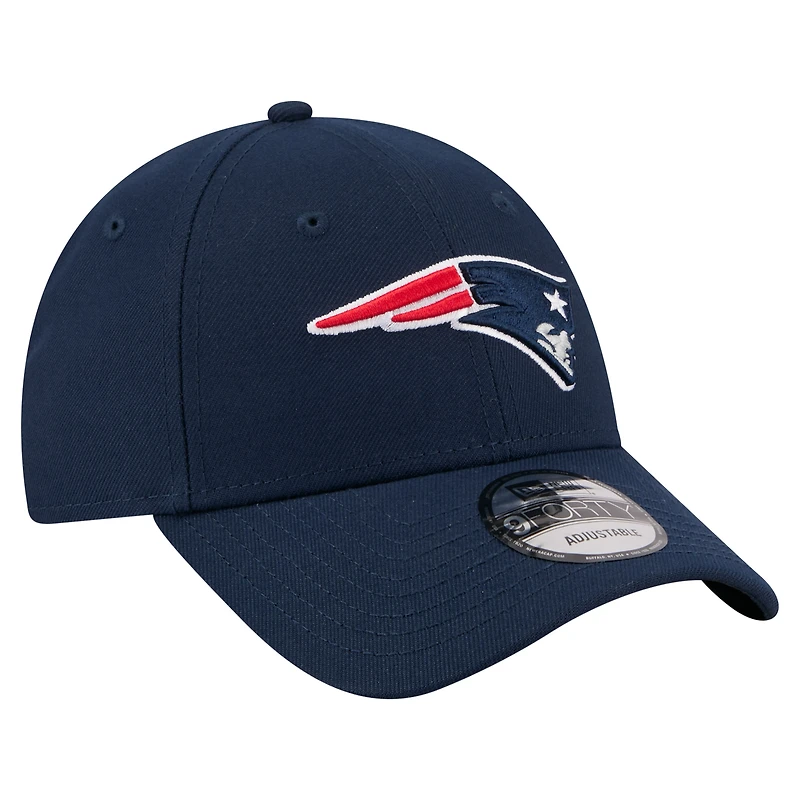 Men's New Era  Navy New England Patriots Core Team 9FORTY Adjustable Hat