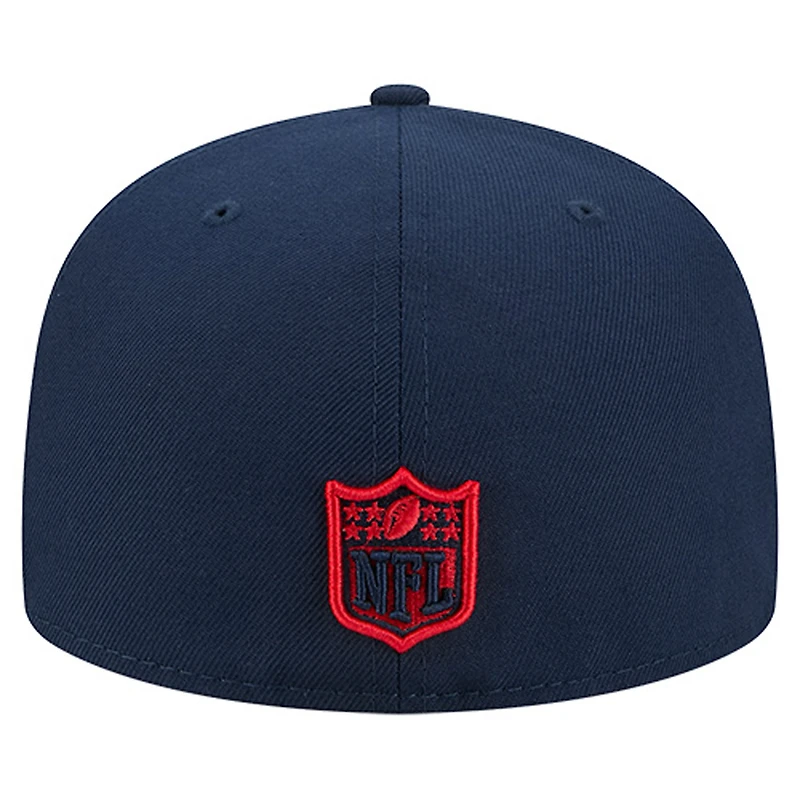 Casquette ajustée New Era bleu marine England Patriots Group Chat 59FIFTY pour homme