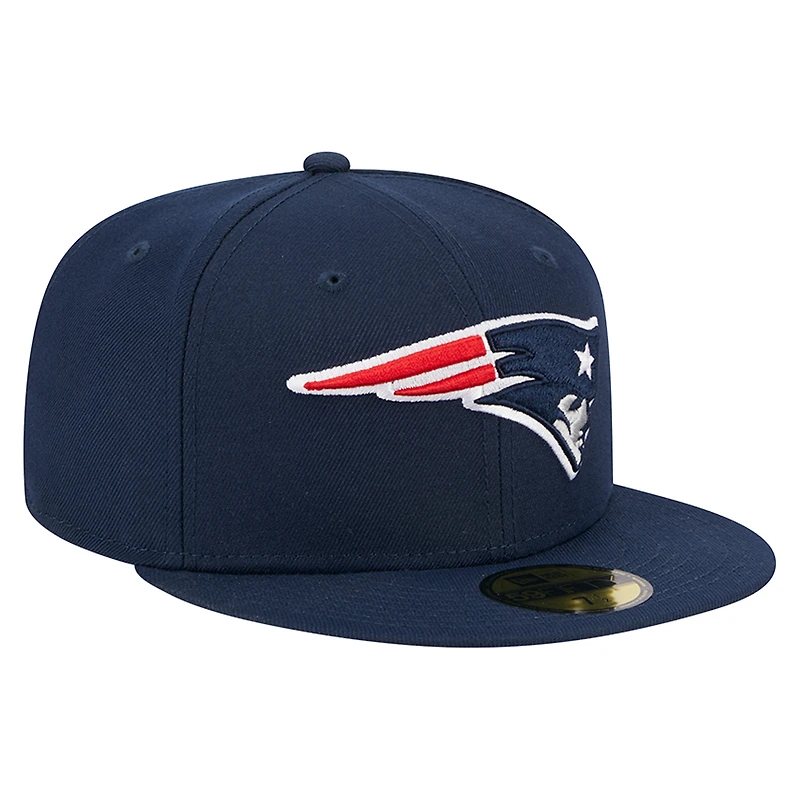 Casquette ajustée 59FIFTY Main des New England Patriots Era pour hommes, bleu marine